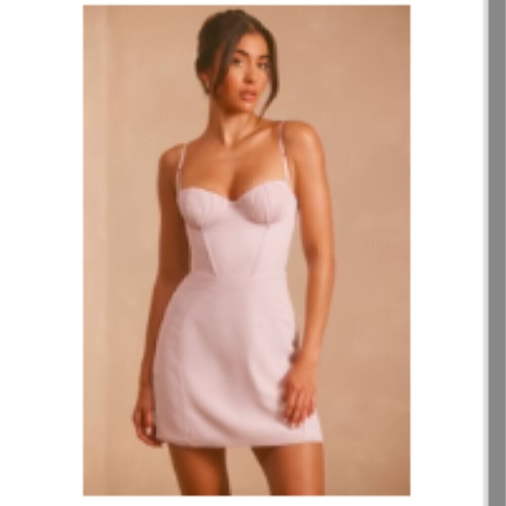 NWT - OH POLLY ELWIRA GEORGETTE A-LINE CORSET MINI DRESS - Picture 2 of 12